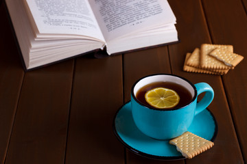 Cup of tea and books