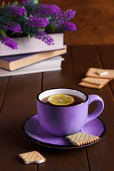 Cup of tea and books