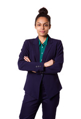 Confident young female business executive