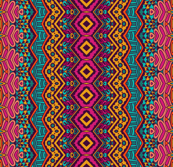 ethnic geometric striped seamless tribal  pattern 