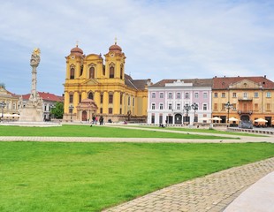 Main square of Timisoara old town, Romania