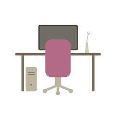 Vector Illustration of a Workplace