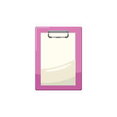 Clipboard with a blank sheet of paper icon
