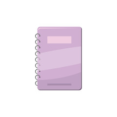 Spiral notebook with lilac cover icon
