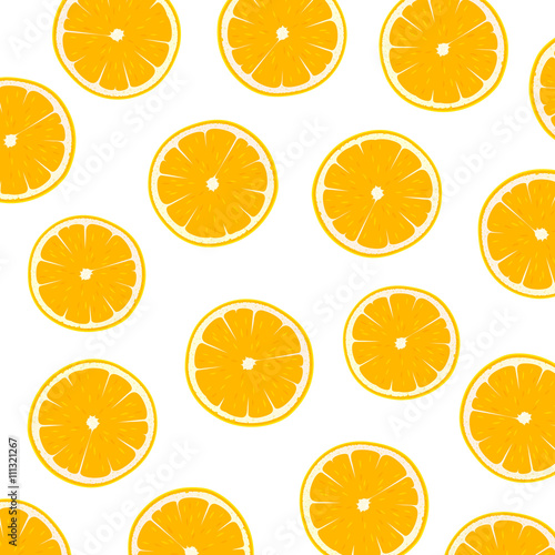 "Vector Illustration of a Background Design with Fresh Juicy Oranges
