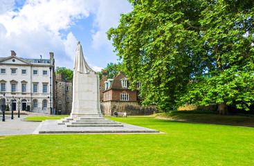 London, England - July 3, 2008: A Royal monument in Parliament square
