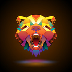 Fototapeta premium Stylized bear head