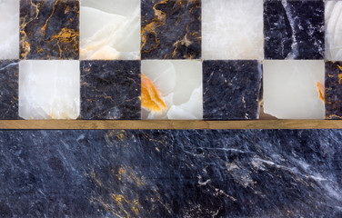 Close-up on a Marble Chessboard