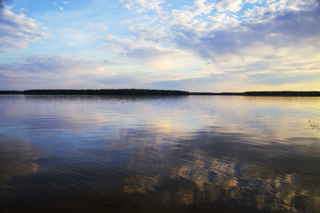 Uchinskoe Reservoir a protected area. Russia Moscow region.