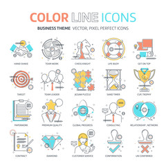 Color line, business illustrations