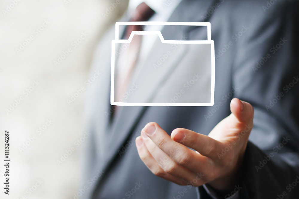 Poster business button file web icon