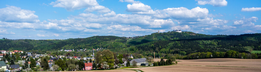 Fototapeta na wymiar Blick auf die Augustusburg Panorama