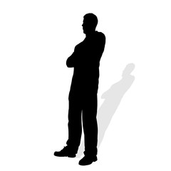 Vector silhouette of businessman.