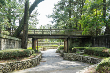 Fototapeta na wymiar Promenade of the Numazu Imperial Villa Park