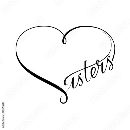 "Sisters love symbol" Stock image and royaltyfree vector files on