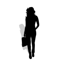 Vector silhouette of businesswoman.