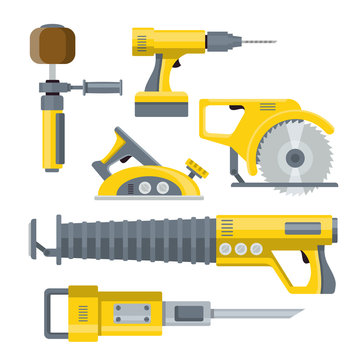 Industrial equipment constructor template mockup vector set