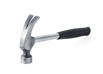 Iron hammer on white background.