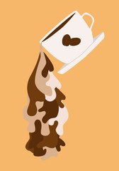 coffee flowing liquid