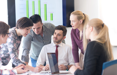 business people group on meeting at modern startup office