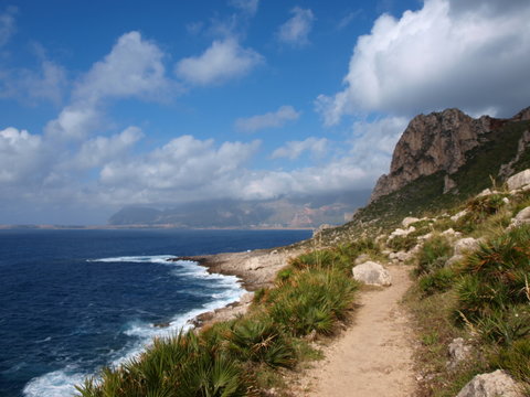 The Bay of Macari in the Natural Riserve of Monte Cofano, Custonaci, Sicily, Italy