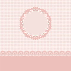 Lace and stripes pink background vintage style
