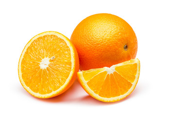 Orange fruit isolated on white background