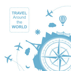 Travel around the world vector illustration