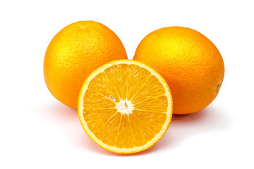 Orange fruit isolated on white background