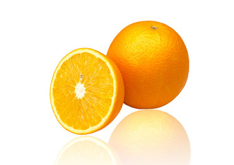 Orange fruit isolated on white background