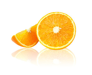 Fototapeta premium Orange fruit isolated on white background