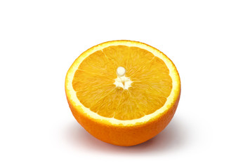 Orange fruit isolated on white