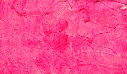 Fototapeta premium Abstract oil paint texture on canvas, background. Pink acrylic paint texture. Design element.