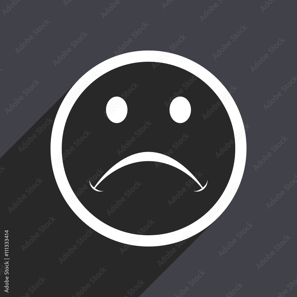 Poster flat design square grey cry vector web icon