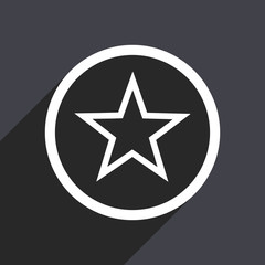 Fototapeta premium flat design square grey star vector web icon