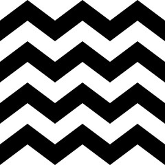Zig zag lines seamless pattern. Black and white vintage texture. Abstract geometric modern design. Fashion graphic. Decorative background for wallpaper, textile, paper, wrapping. Vector Illustration. - 111334005
