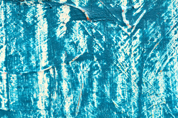 Blue gradient oil paint spot on white textured background.