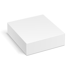 Naklejka premium White Product Cardboard Package Box. Illustration Isolated On White Background. Mock Up Template Ready For Your Design. Vector EPS10