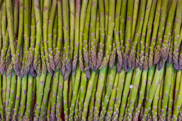 Green asparagus in local food market in Stockholm, Sweden.