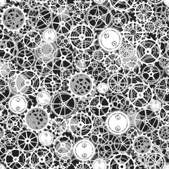 Seamless rusty cogwheel pattern.