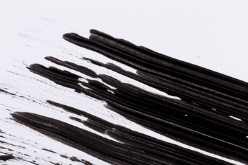 Black paint isolated on white background