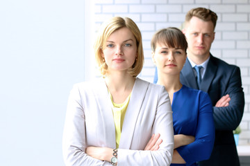 Successful group of business people at the office