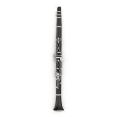 Clarinet isolated on a white 3D Illustration