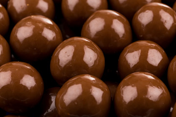 Multiple chocolate ball candies