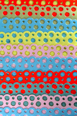 Stripes with circles or bubbles pattern. Textured background.