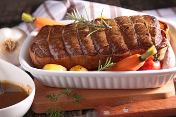 roast beef and vegetable