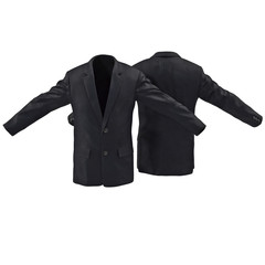 Mens Suit Jacket on White 3D Illustration