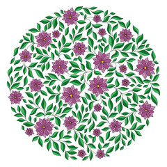 Vintage elegant vector background with a bouquet of flowers .