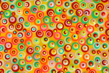 Fototapeta premium Background of many random color circles.
