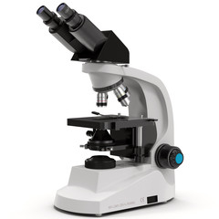 Binocular microscope isolated on white 3D Illustration - 111339844